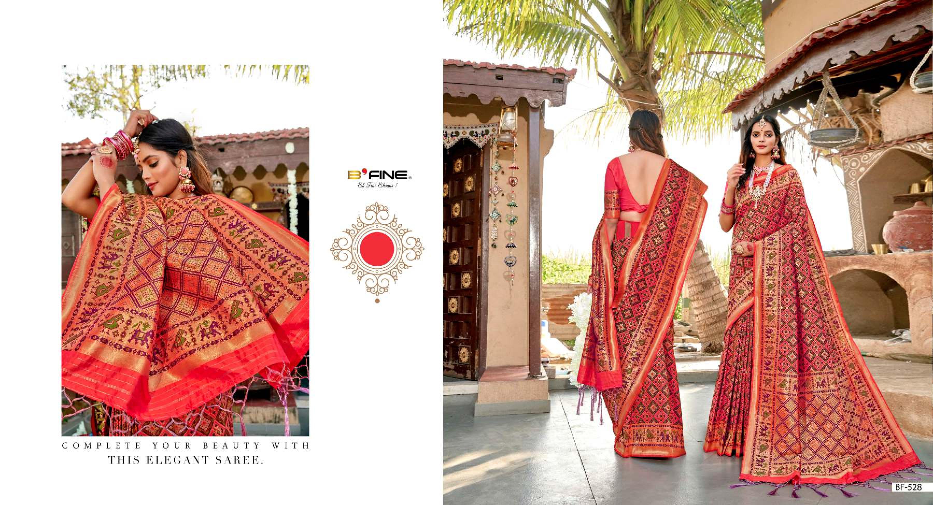b fine patola silk festive look saree catalog