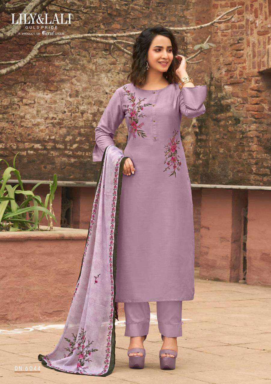 lily and lali fabulous 2 silk elegant top with bottom and dupatta catalog