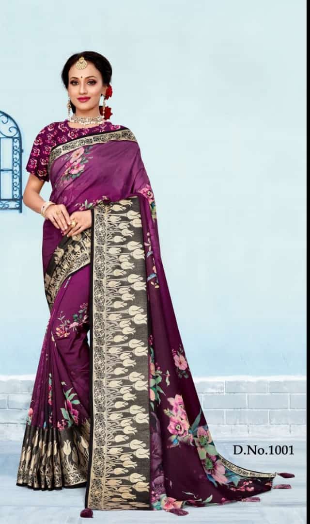 ranisaa sarees blackheart 1001 to 1006 soft cotton innovative print saree catalog
