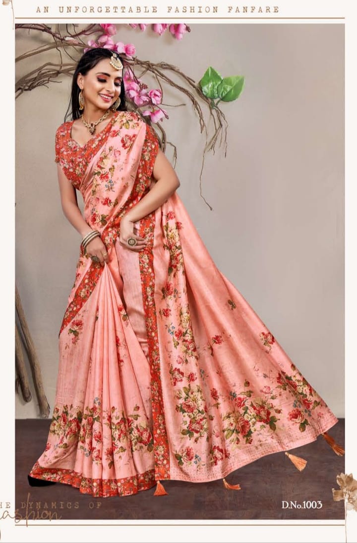 ranisaa sarees manbhavan 1001 to 1006 silk ecclusive digital print saree catalog