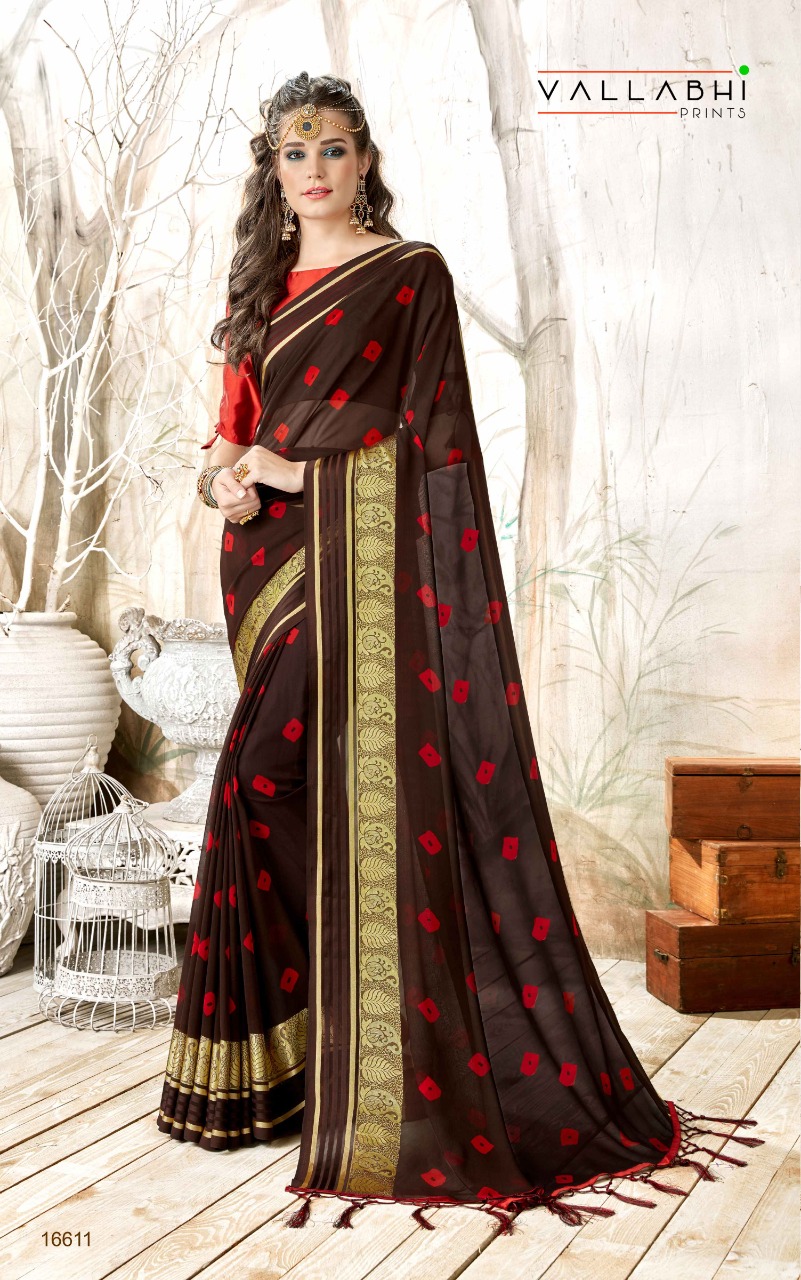 vallabhi prints udipti georgette  gorgeous look saree catalog