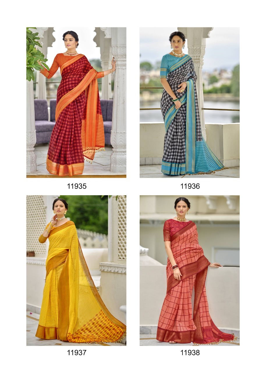 triveni sarees wings cotton exclusive print saree catalog