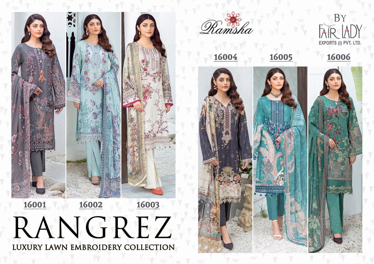 mumtaz arts fair lady rangrez cotton regal look salwar suit with lawn dupatta  catalog