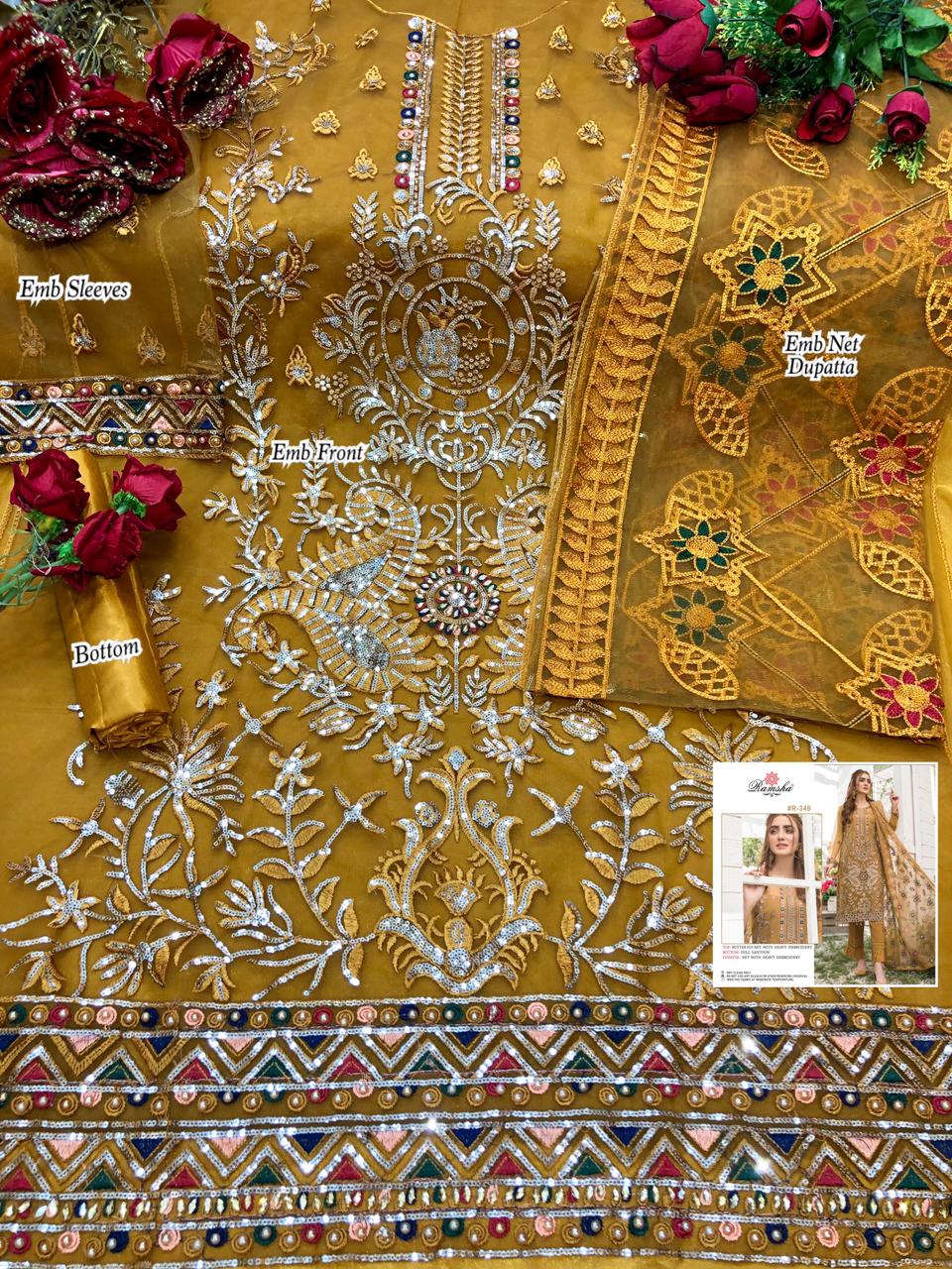Ramsha ramsha vol 21 r 347 to r 350 Georgget Innovative look salwar suit catalog
