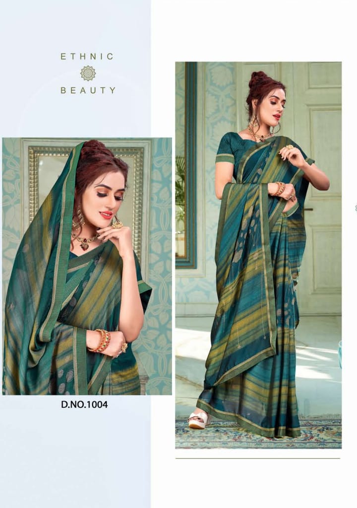 ranisaa sarees azmira 1001 to 1006 shiffon exclusive printed saree catalog