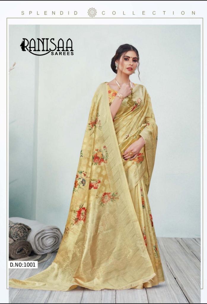 ranisaa sarees kashni 1001 to 1006 exclusive saree catalog
