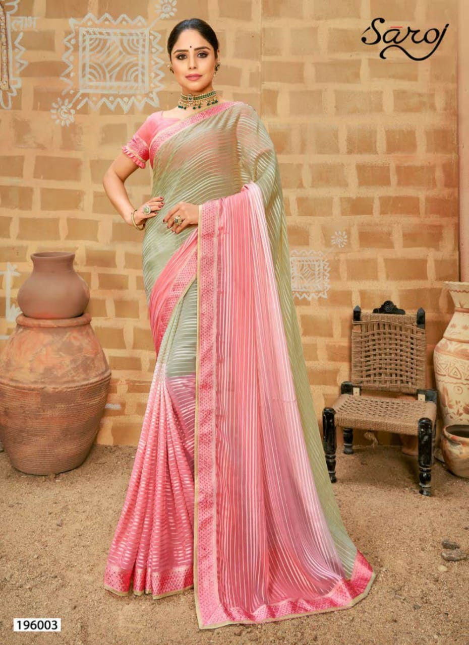 saroj paheli silk satin exclusive look saree catalog