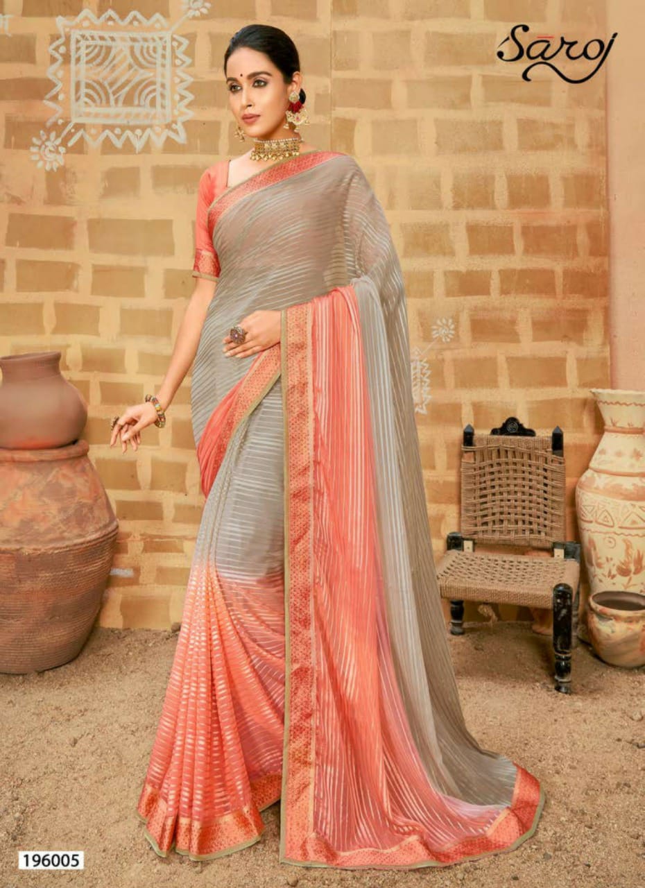 saroj paheli silk satin exclusive look saree catalog