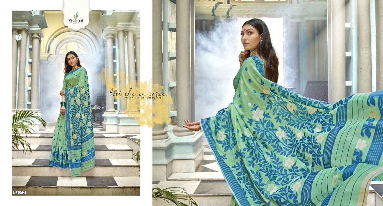 shakunt weaves kasheen cotton Weaving gorgeous look saree catalog