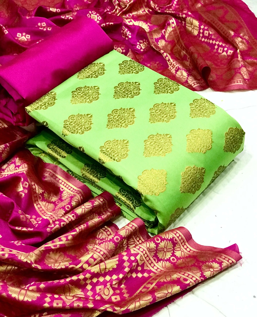 tc banarasi Silk dress 42 silk elegant salwar suit catalog