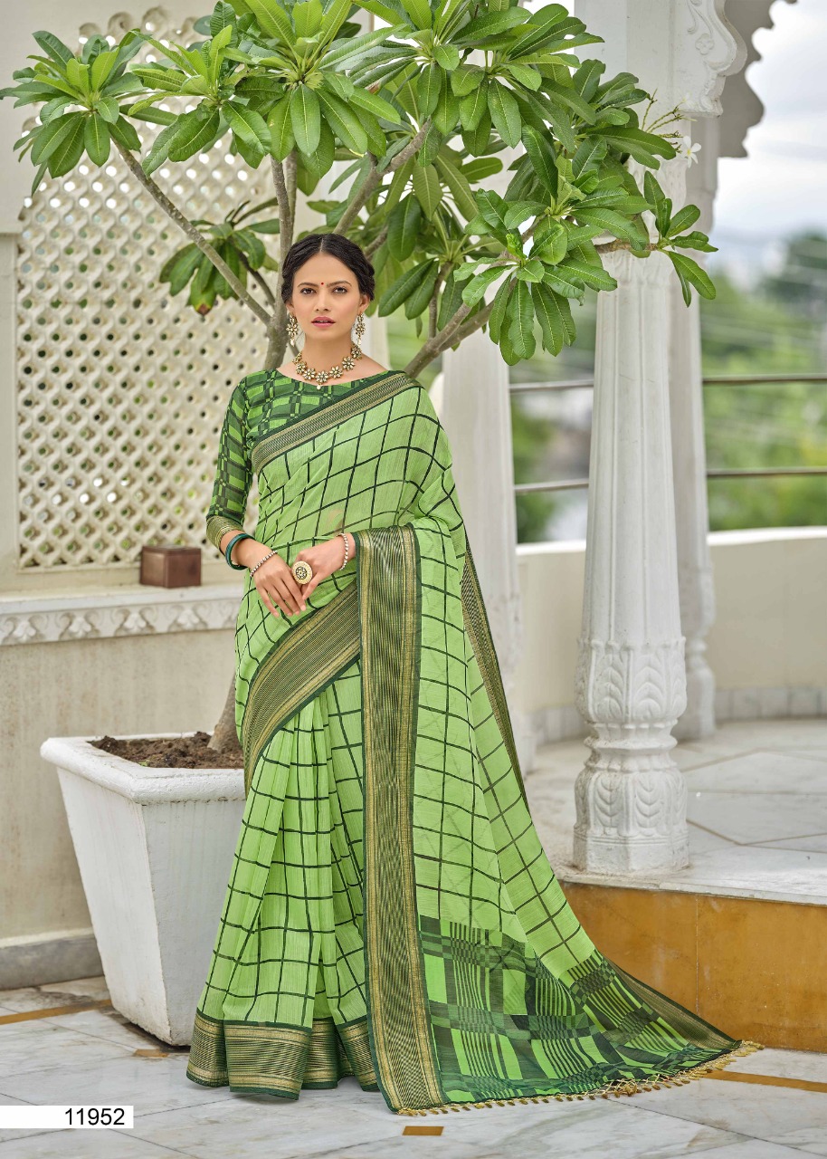 triveni sarees wings cotton exclusive print saree catalog