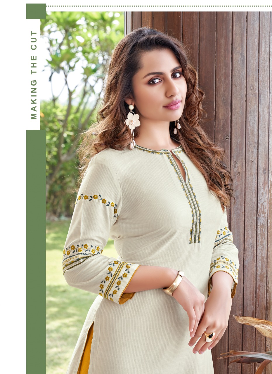 Wooglee sakshi rayon decent look kurti catalog