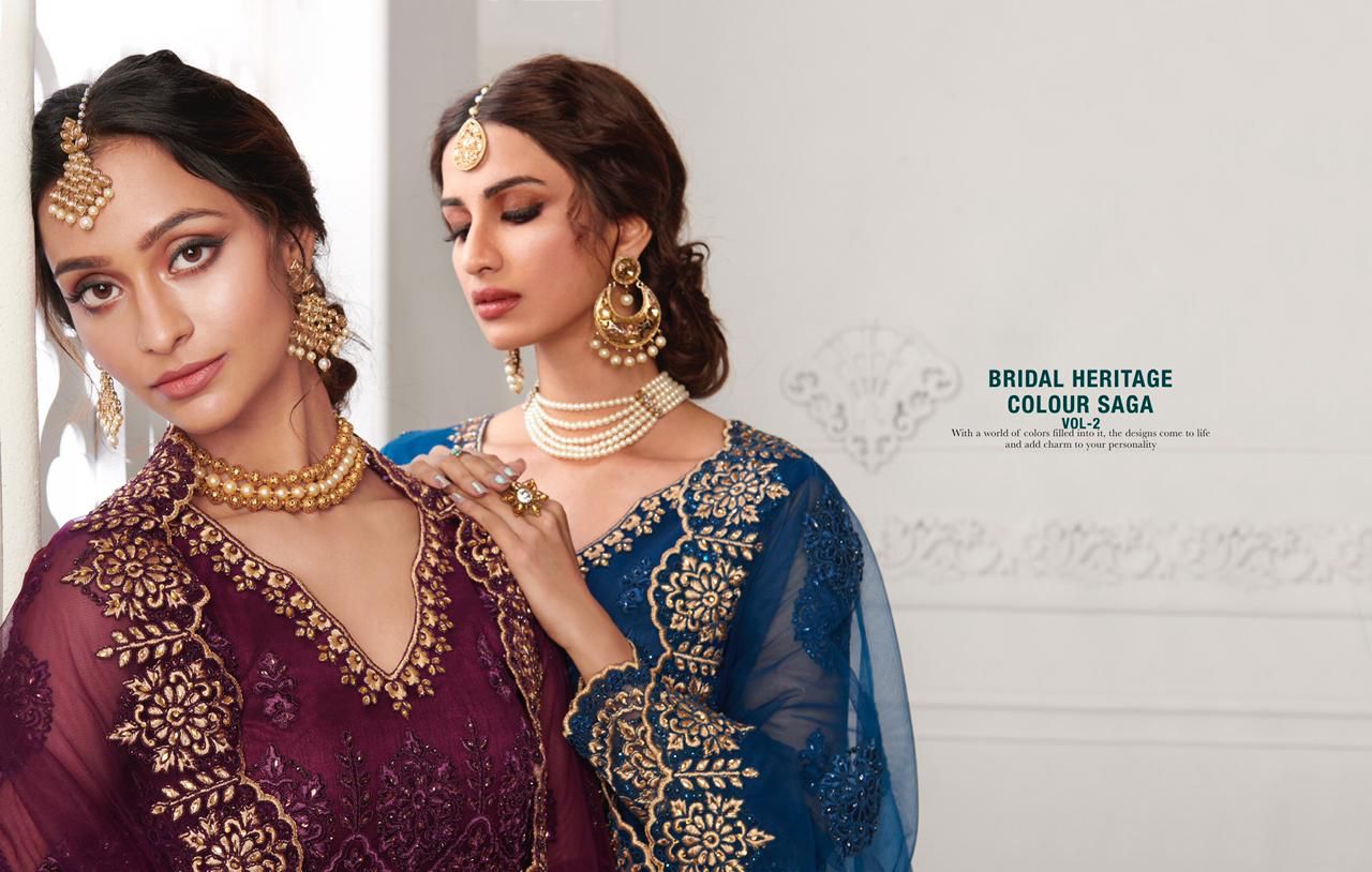 alizeh bridal heritage colour saga vol 2 net festive look lehenga catalog