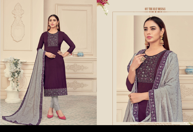 aadhya designer aalia cluster slub elegant look salwar suit catalog