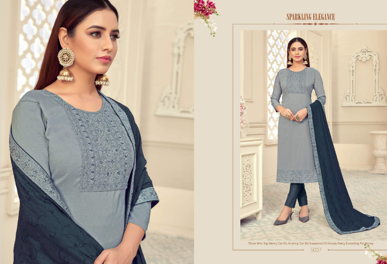 aadhya designer aalia cluster slub elegant look salwar suit catalog