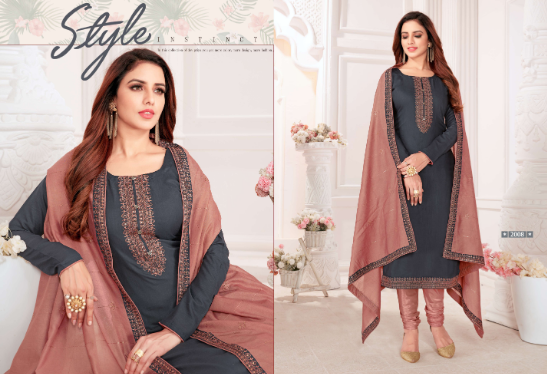 aadhya designer aayesha silk gorgeous look salwar suit catalog