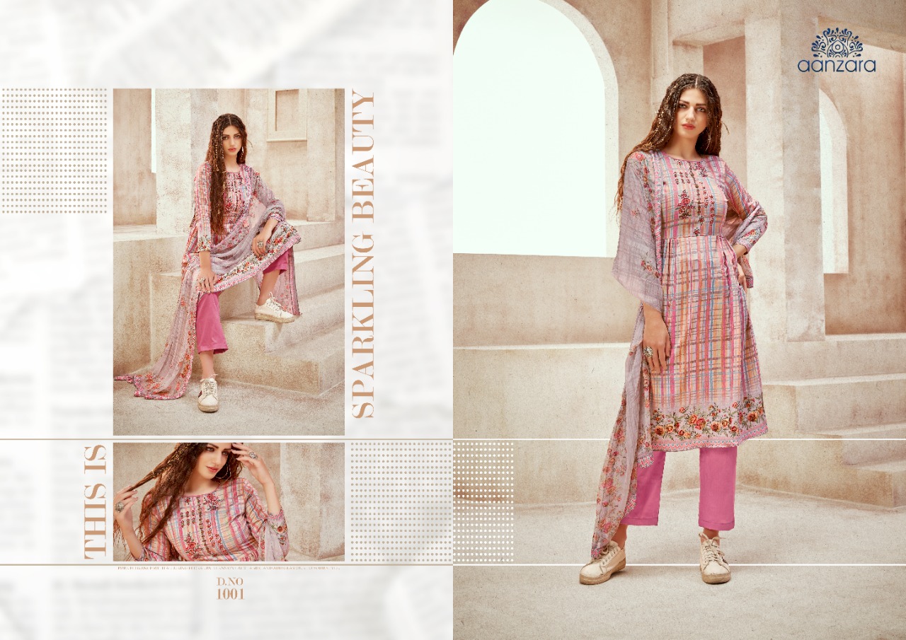Acme weavers Aanzara Kashmira Collection cotton satin regal look salwar suit catalog