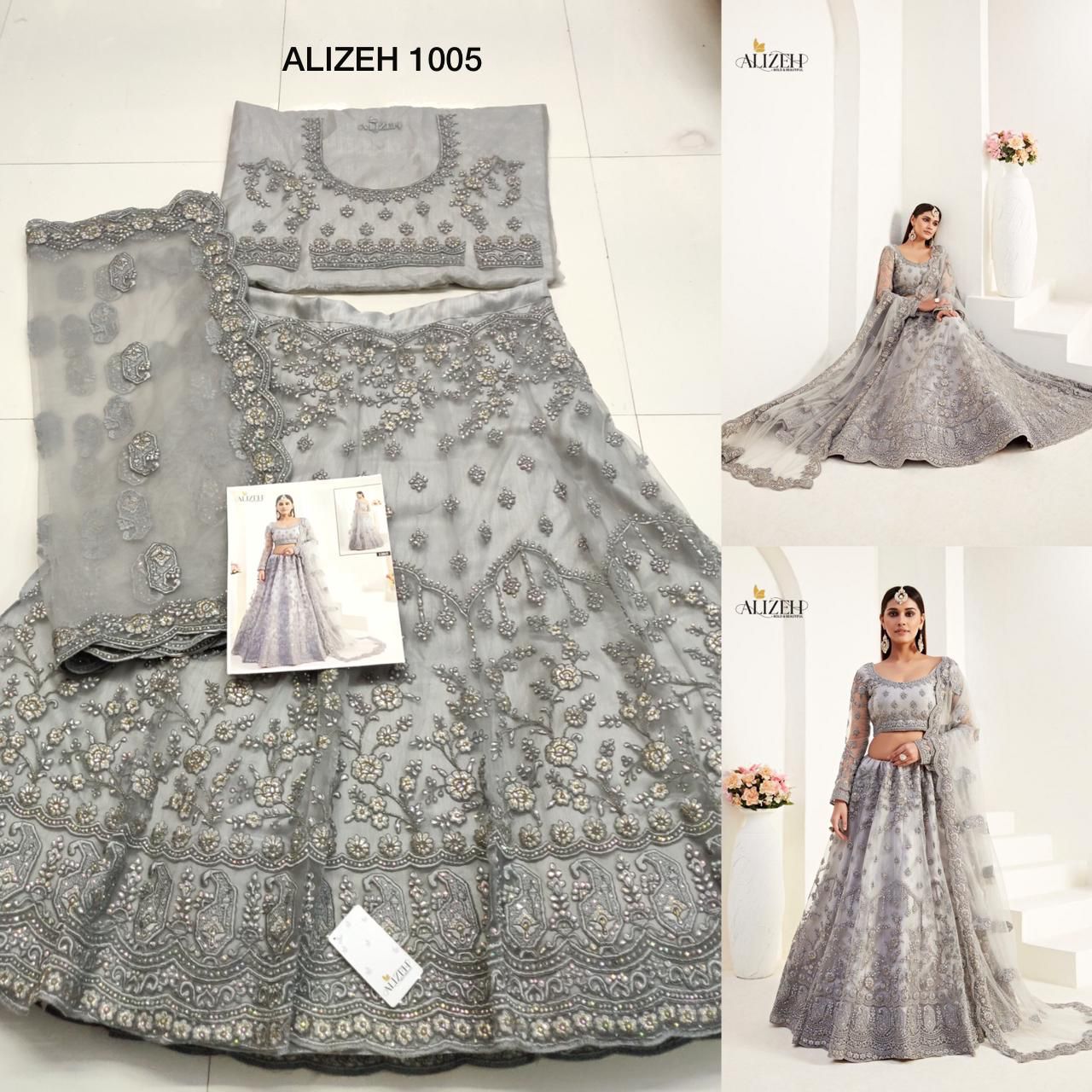 alizeh bridal heritage vol 2 net festive look lehenga catalog