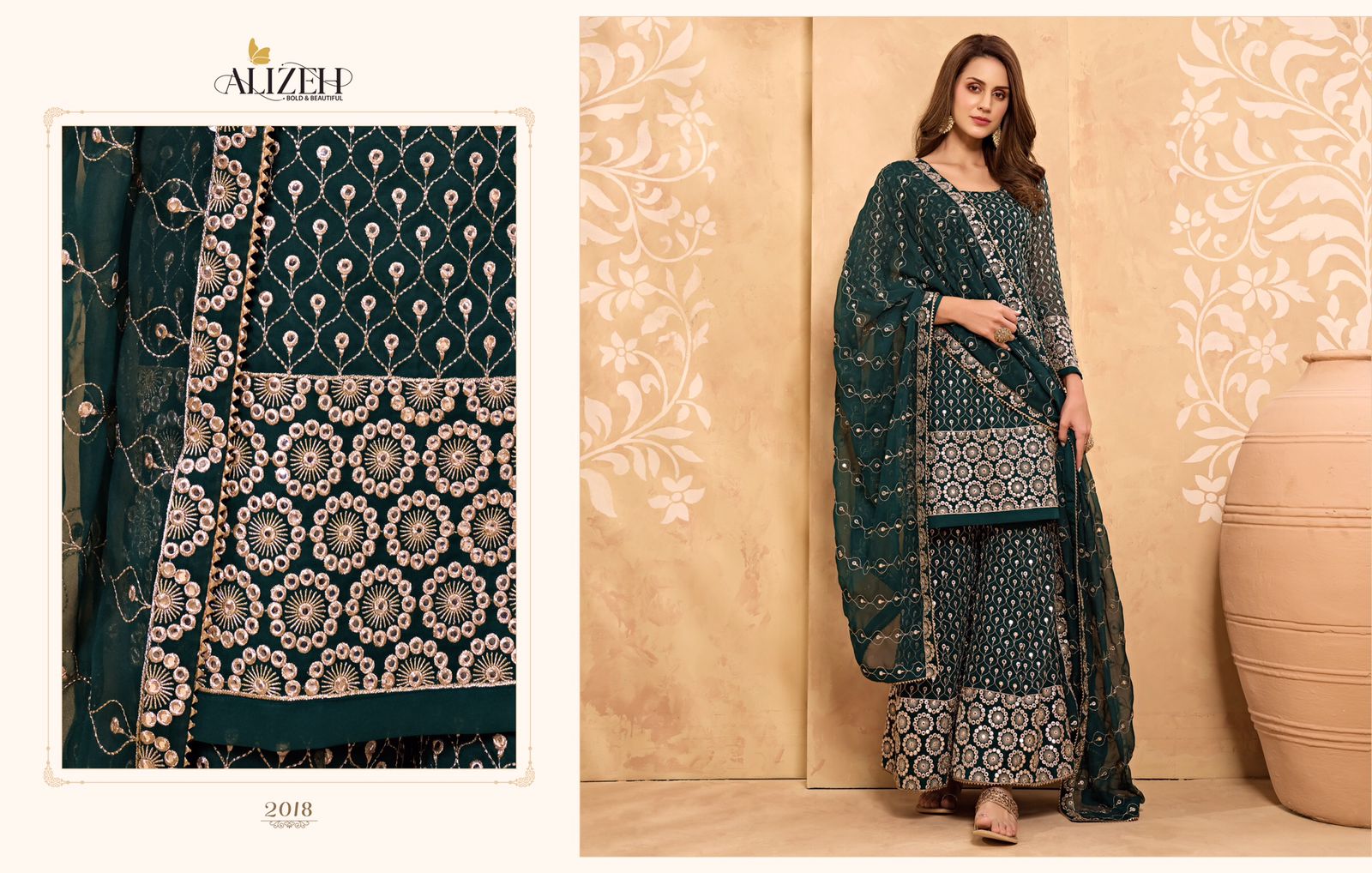 alizeh zaida vol 5 georgette gorgeous look salwar suit catalog