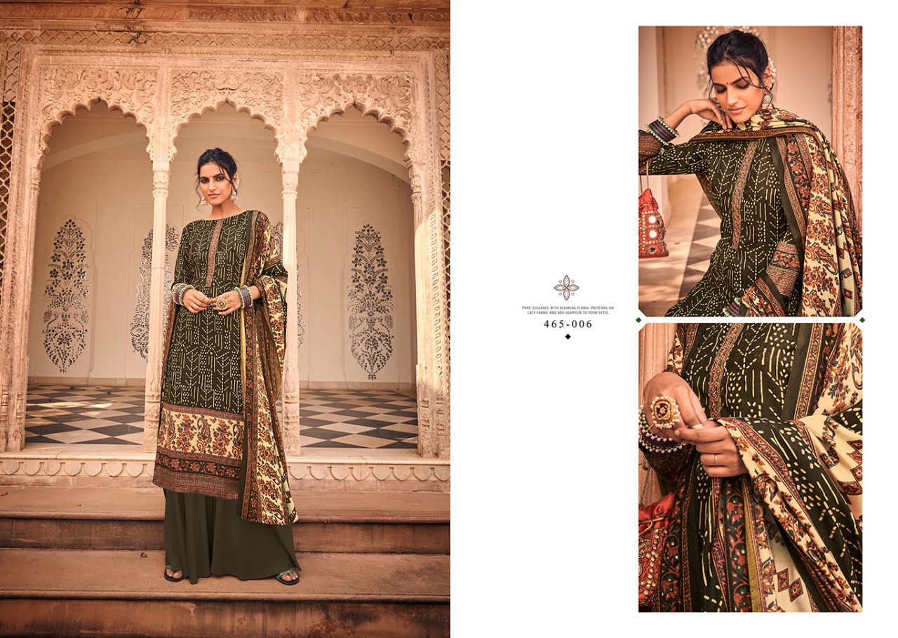 beliza designer studio aura pashmina authentic fabric salwar suit catalog