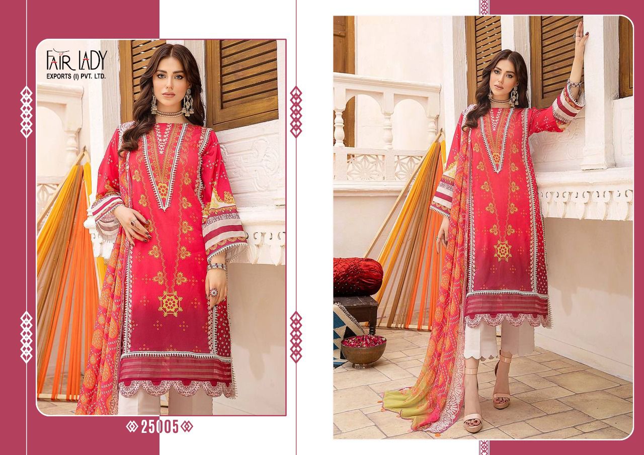 fair lady aniiq chunri vol 2 lawn cotton catchy look salwar suit with chiffon dupatta catalog