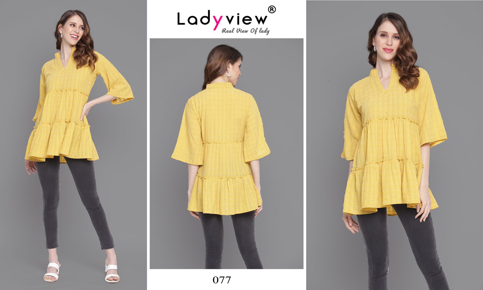ladyview tunic vol 1 georgget gorgeous look top  catalog