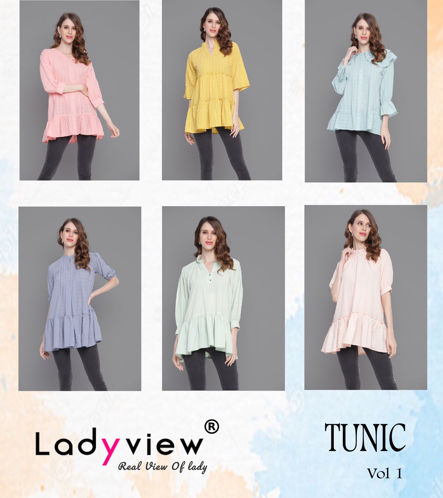 ladyview tunic vol 1 georgget gorgeous look top  catalog
