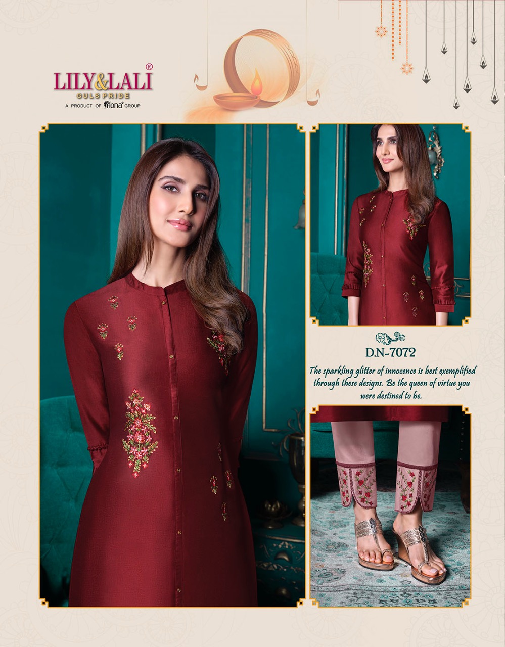 lilly and lali shringar silk astonish style kurti bottom with dupatta catalog