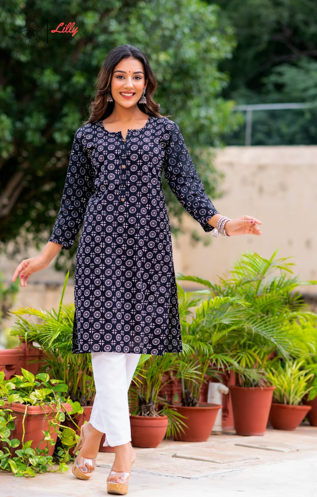 lilly style of india koyal 3 cambric affordabel price kurti size set