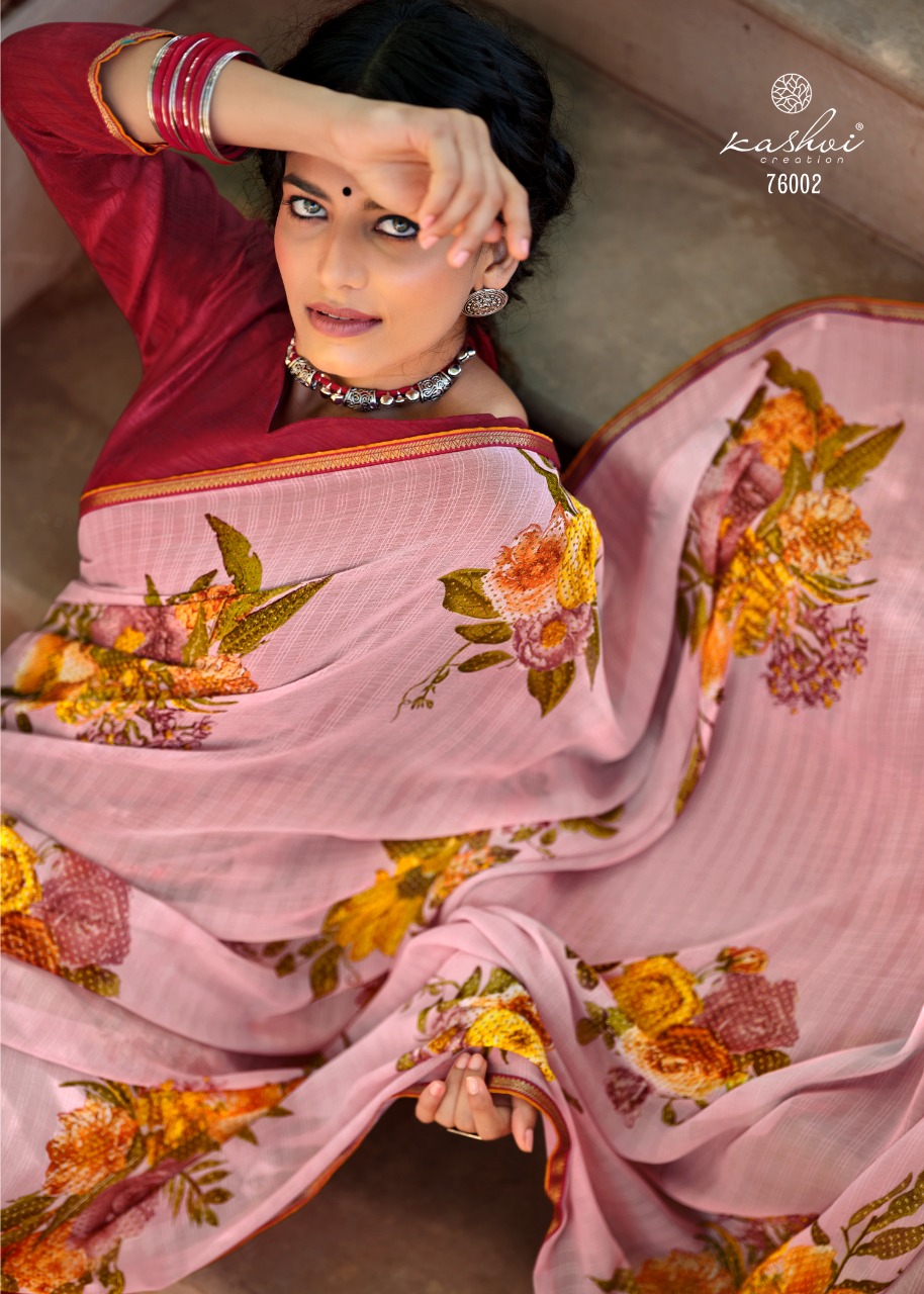 lt kashvi creation naina georgette decent look saree catalog