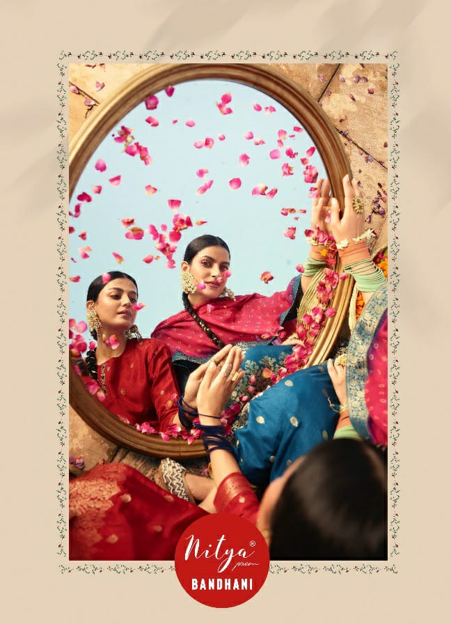 lt nitya bandhani dola jaquard astonishing salwar suit catalog