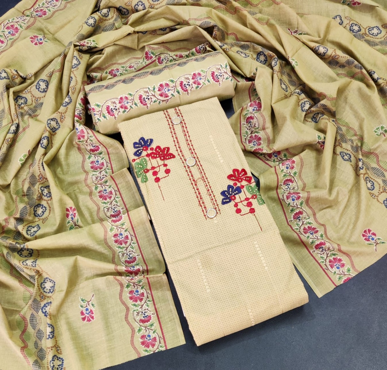lt nitya d no 105 to 108 cotton innovative style salwar suit colour set