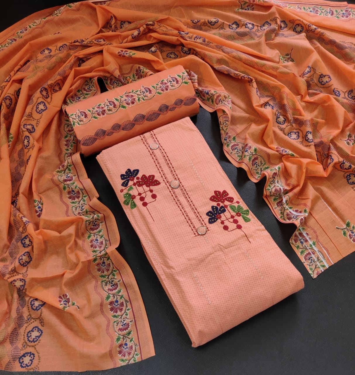 lt nitya d no 105 to 108 cotton innovative style salwar suit colour set