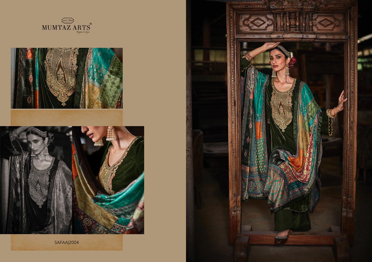 mumtaz arts rango ki duniya safaa velvet vol 1 velvet elegant work salwar suit catalog