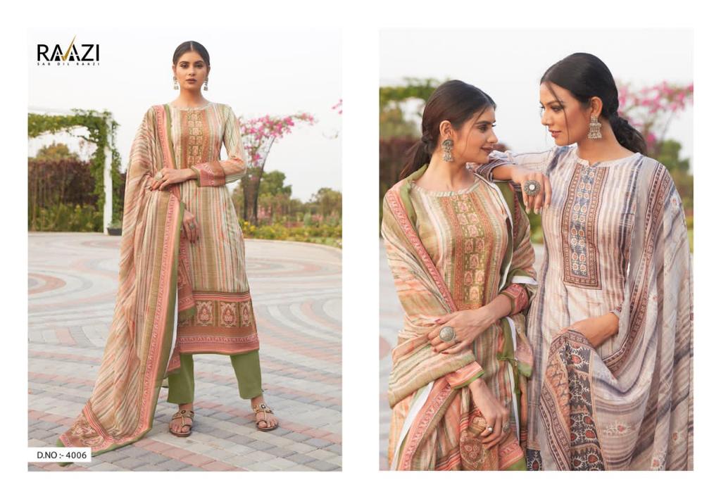 rama fashions raazi rangvesh 4 jam satin innovative print salwar suit catalog