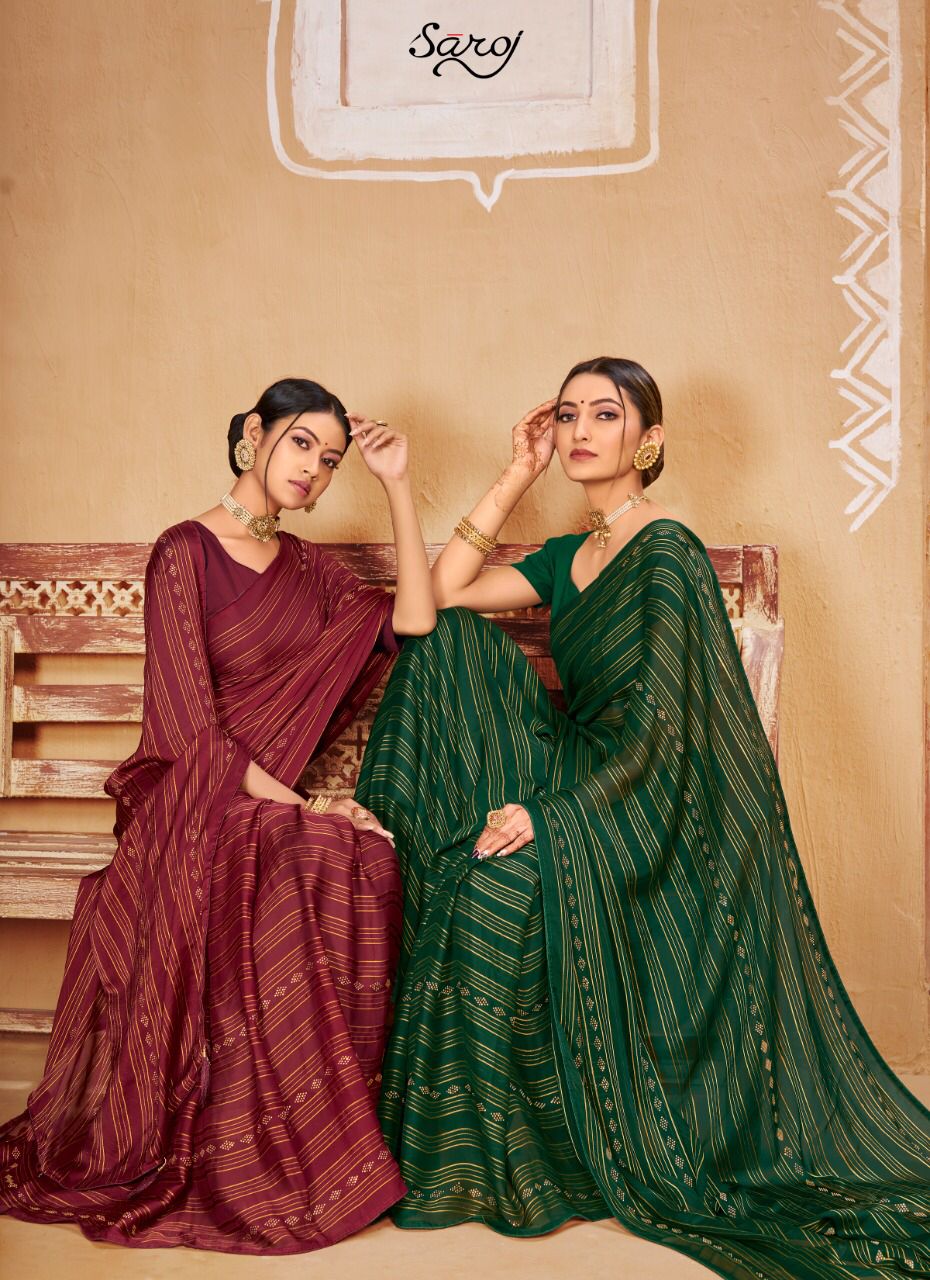 saroj haseen georgette astonishing saree catalog