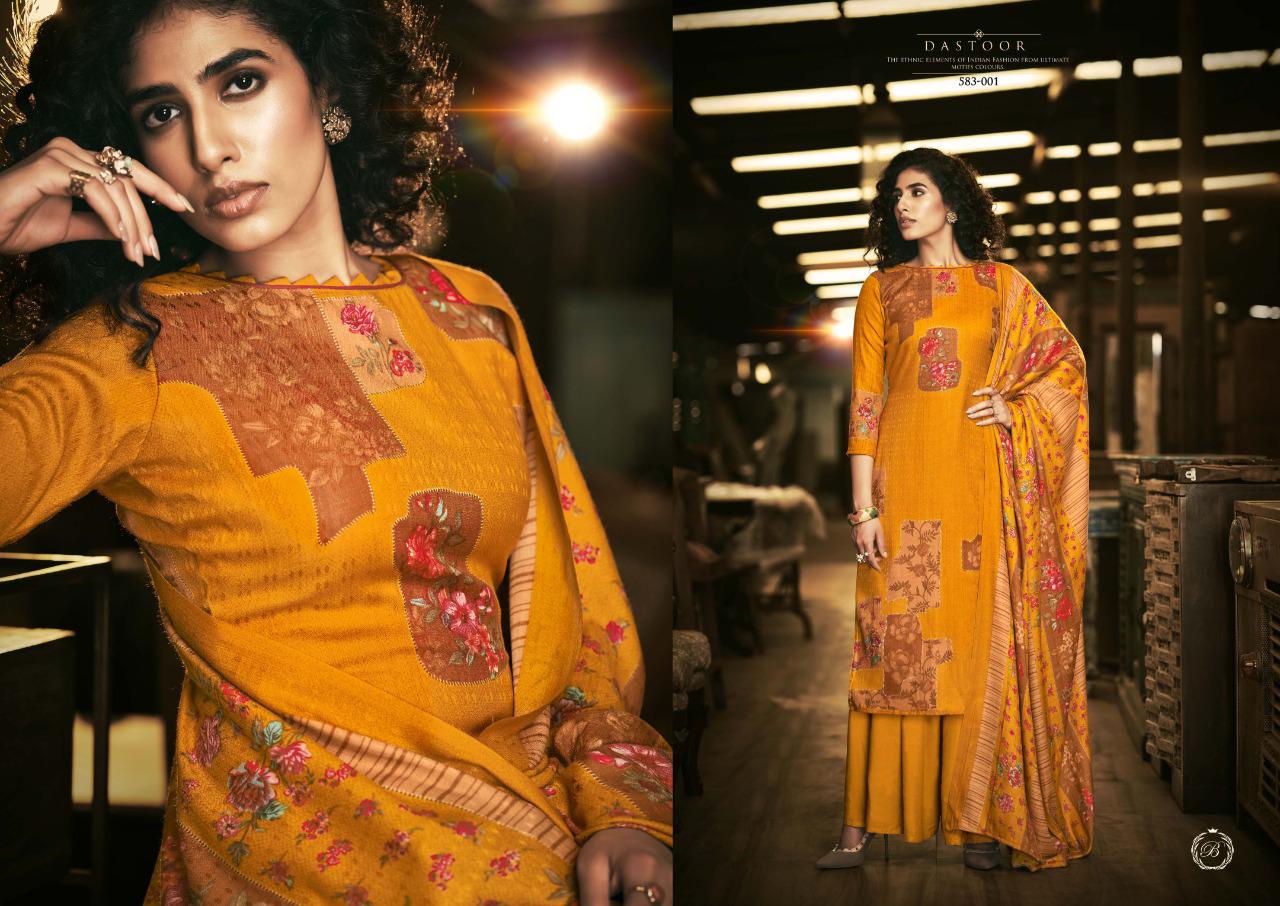 belliza designer studio dastoor pure pashmina exclusive print salwar suit catalog
