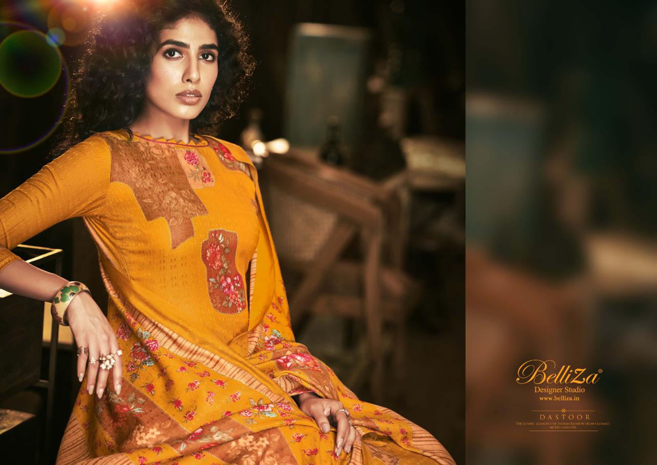 belliza designer studio dastoor pure pashmina exclusive print salwar suit catalog
