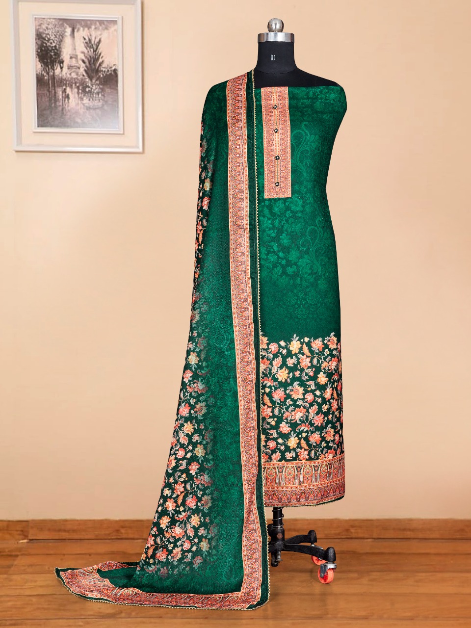 bipson winter queen d no 1589 pashmina regal look colour set salwar suit catalog