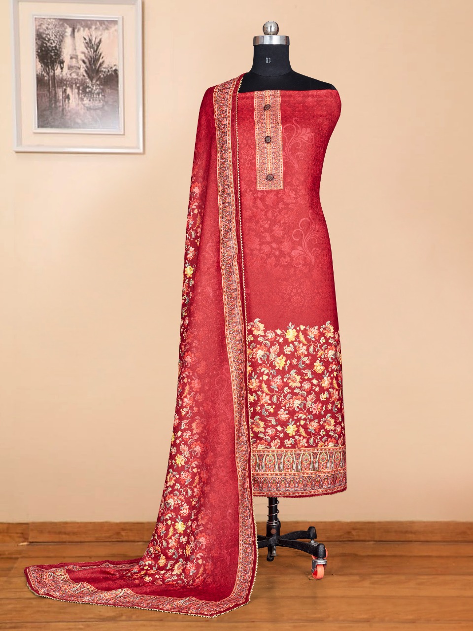 bipson winter queen d no 1589 pashmina regal look colour set salwar suit catalog
