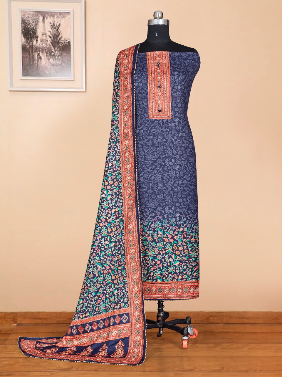 bipson winter queen d no 1590 pashmina elegant colour set salwar suit catalog