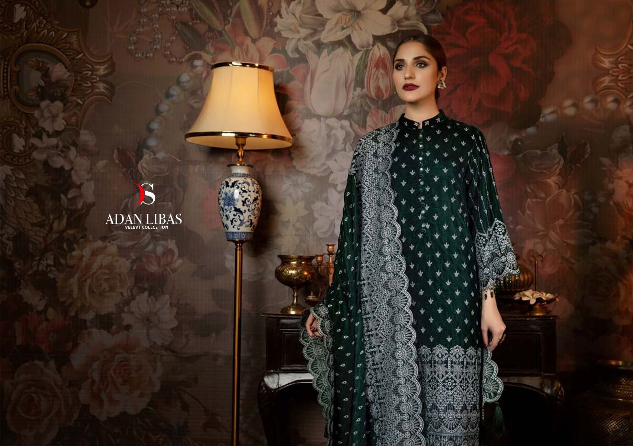 deepsy suit Adan libas velvet collcetion velvet regal look salwar suit catalog