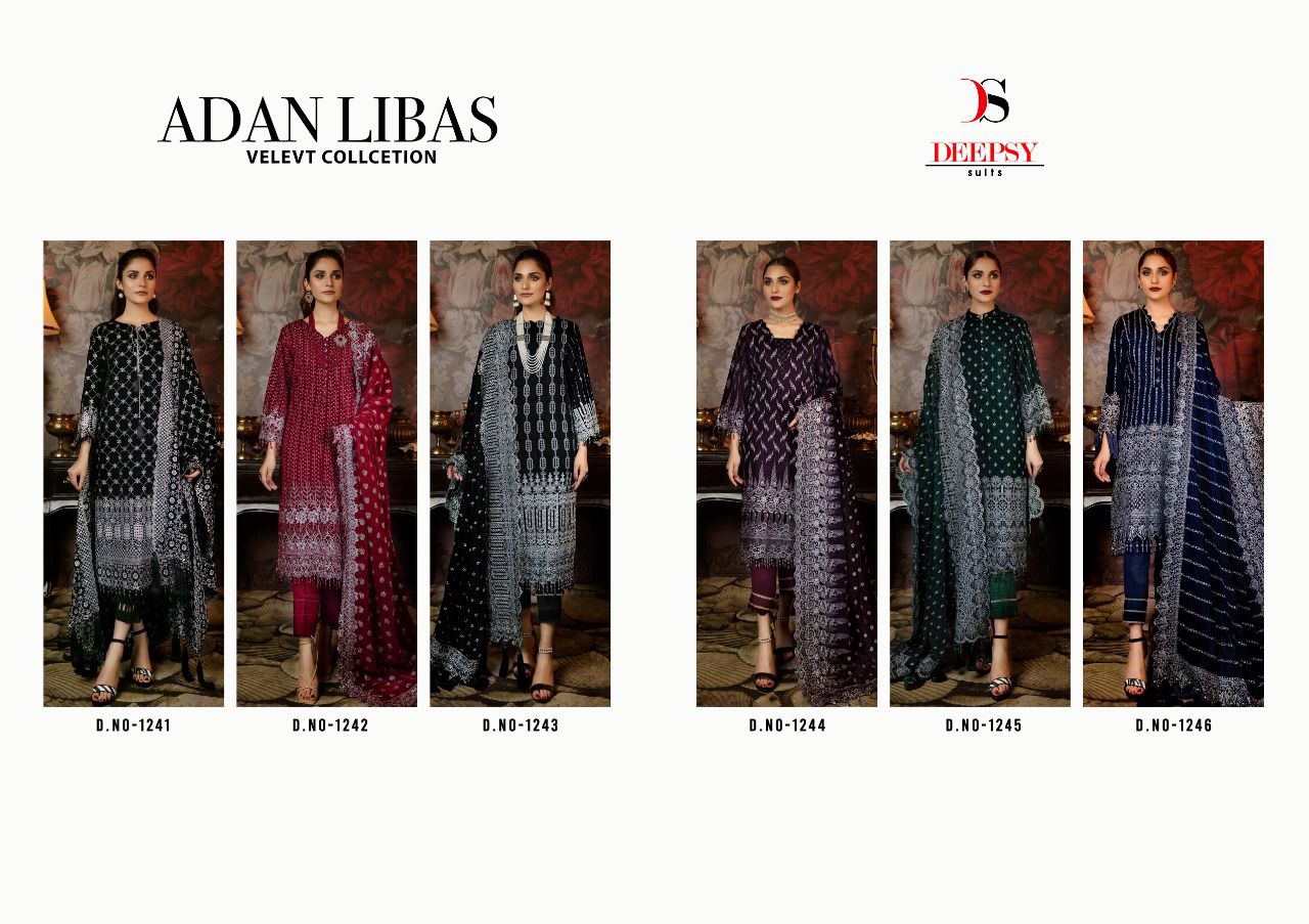 deepsy suit Adan libas velvet collcetion velvet regal look salwar suit catalog