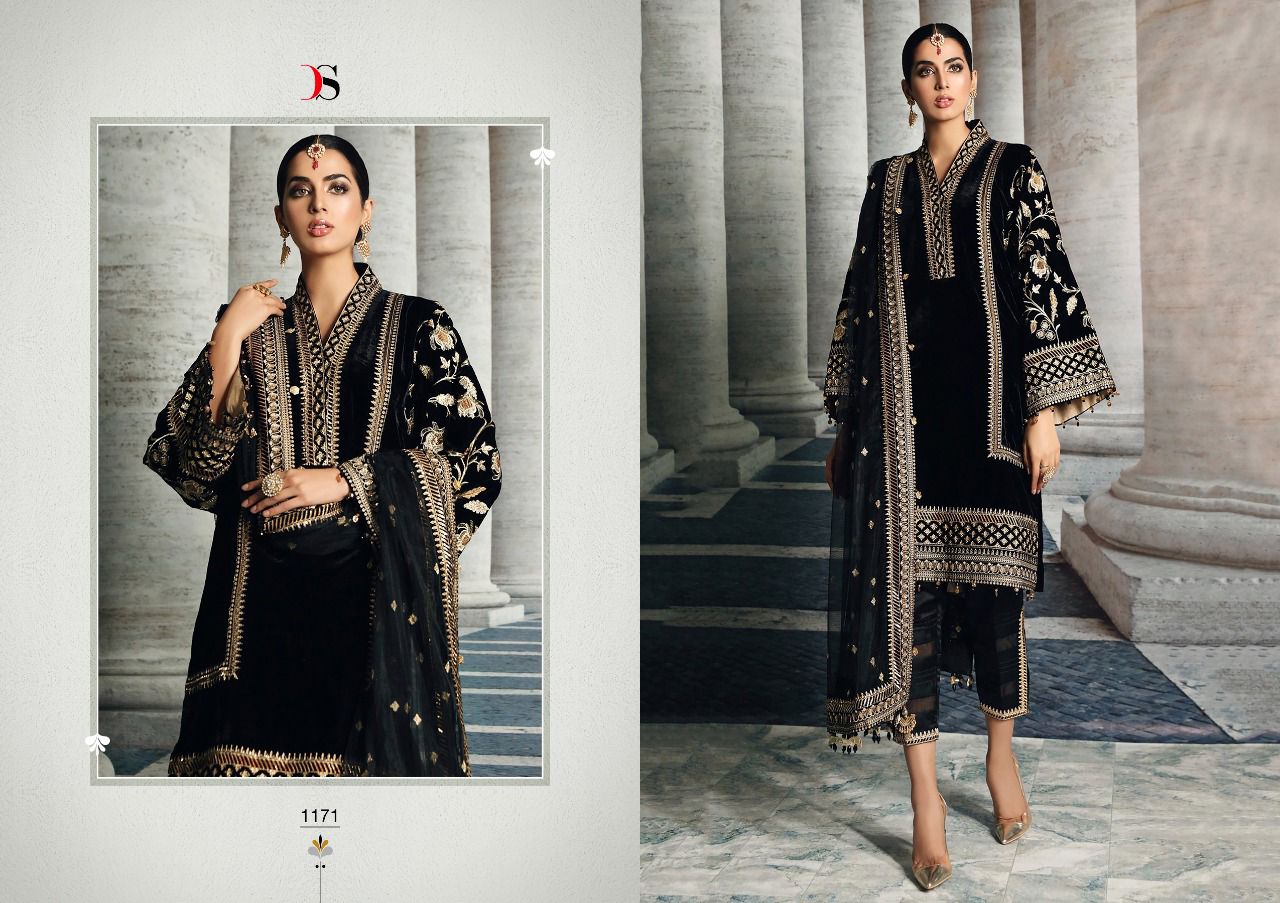 deepsy suits Anaya velevt collcetion Super Hit design 1171 velvet elegant salwar suit single