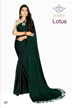 revanta lotus Rainbow Jari Checks georgget  decent look saree catalog