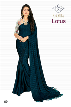 revanta lotus Rainbow Jari Checks georgget  decent look saree catalog
