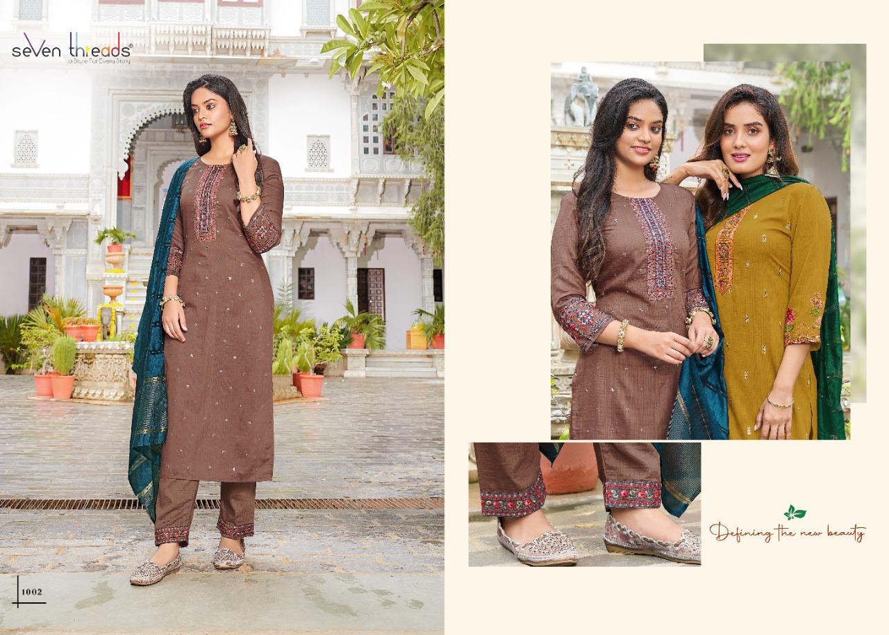 seven threads rite viscous astonishing top with bottom and dupatta catalog