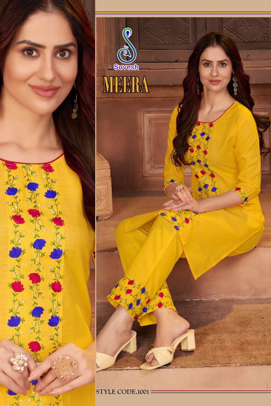 suvesh mira Rubby cotton innovative look kurti with pant catalog