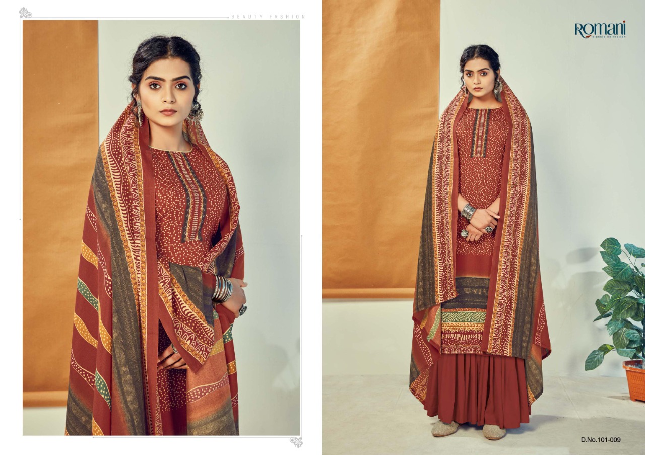 zulfat designer romani aarohi  spun  elegant look salwar suit catalog