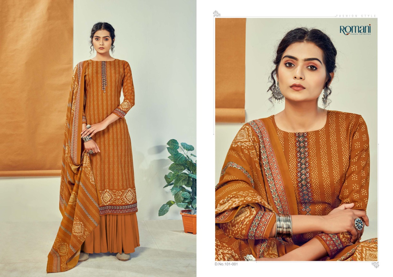 zulfat designer romani aarohi  spun  elegant look salwar suit catalog